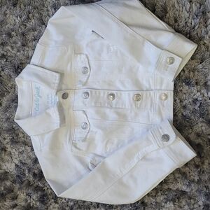 𝅺Cat & Jack white jean jacket XS